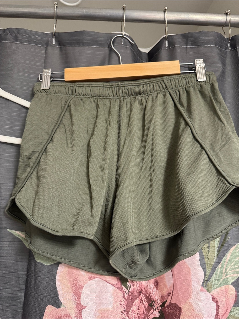 lululemon athletica Olive Green Layered Athletic Shorts